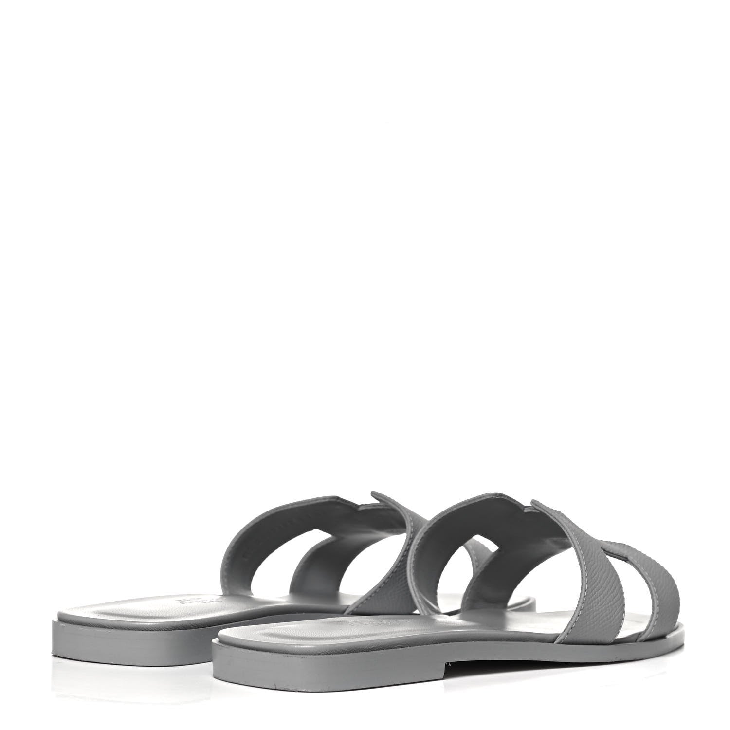 Hermes Epsom Oran Sandals 38 Bleu Glacier 4 of 9