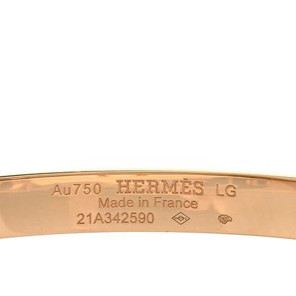 Hermes 18K Rose Gold PM Collier De Chien Bracelet LG 3 of 3
