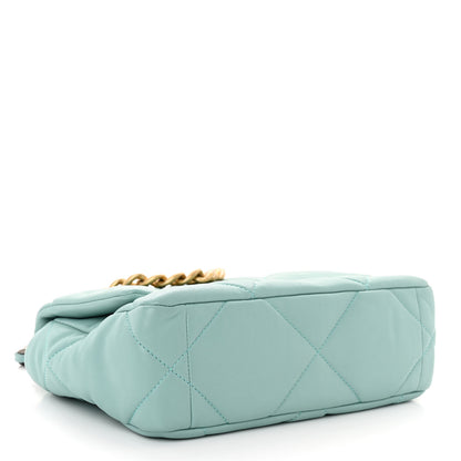 Chanel Lambskin Quilted Medium Chanel 19 Flap Light Blue 4 of 9
