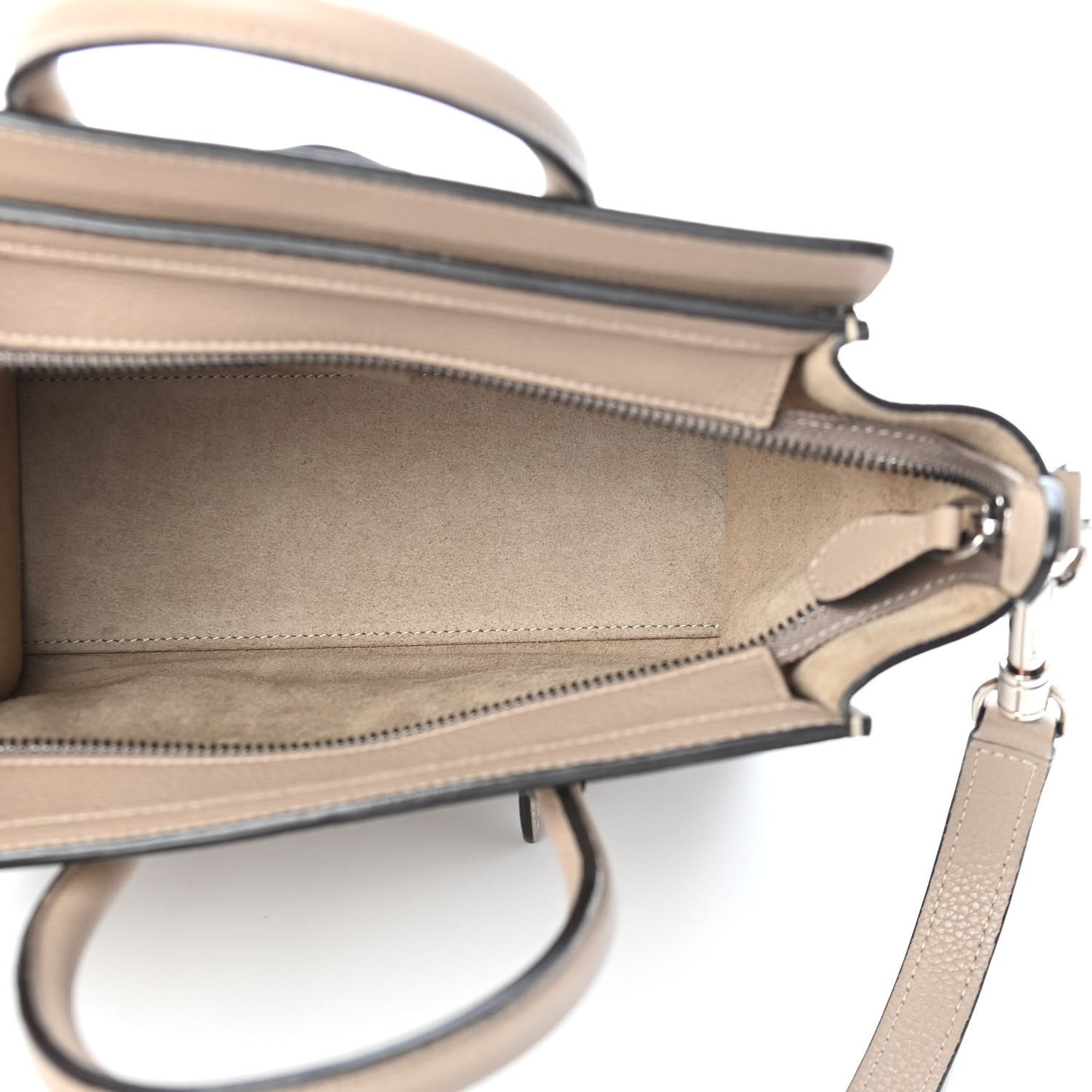 Drummed Calfskin Nano Luggage Dune