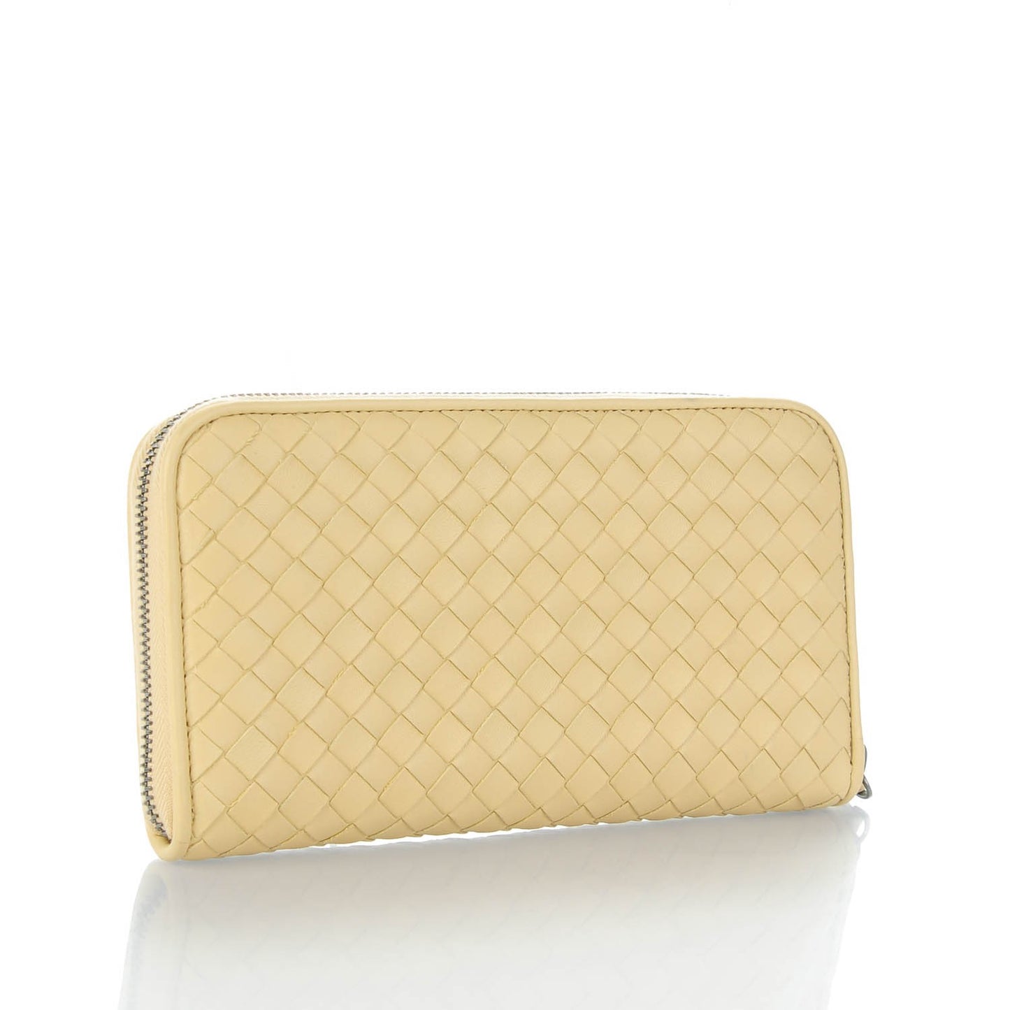 Nappa Intrecciato Zip Around Wallet Banane