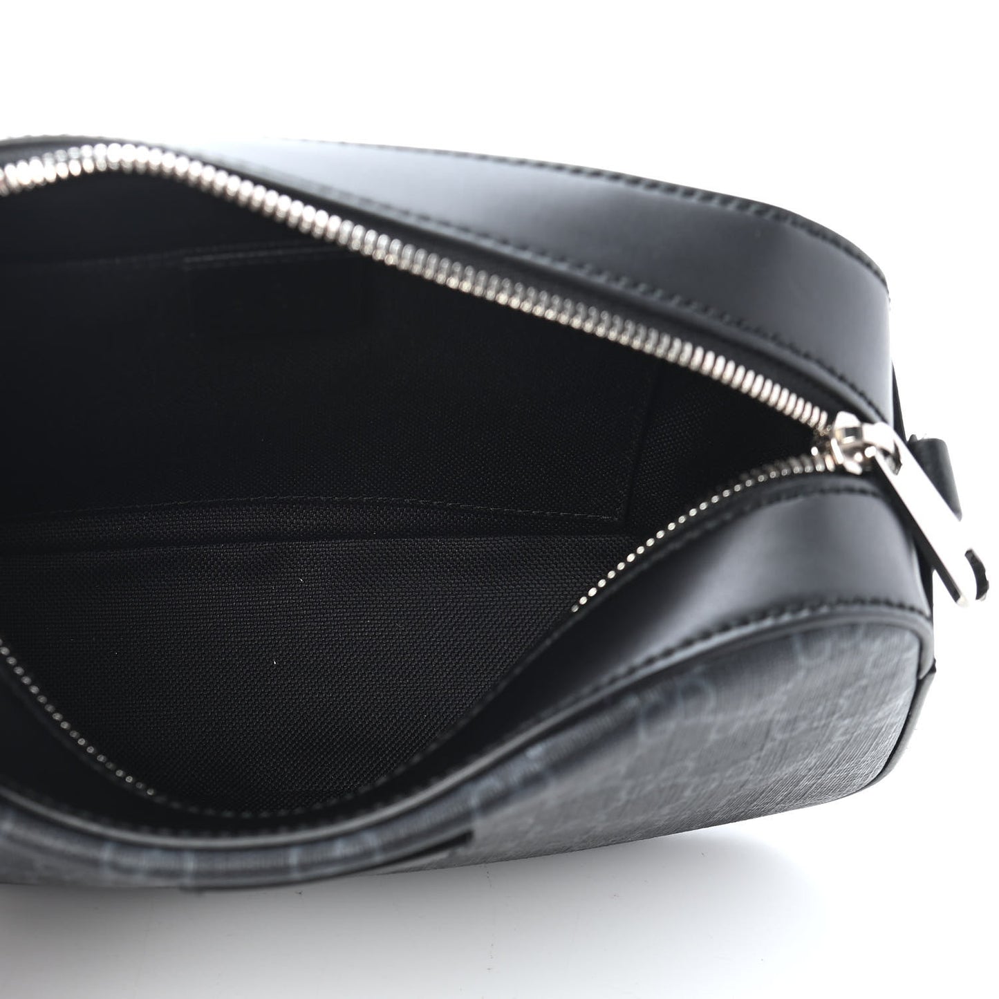 GG Supreme Monogram Web Shoulder Bag Black Grey