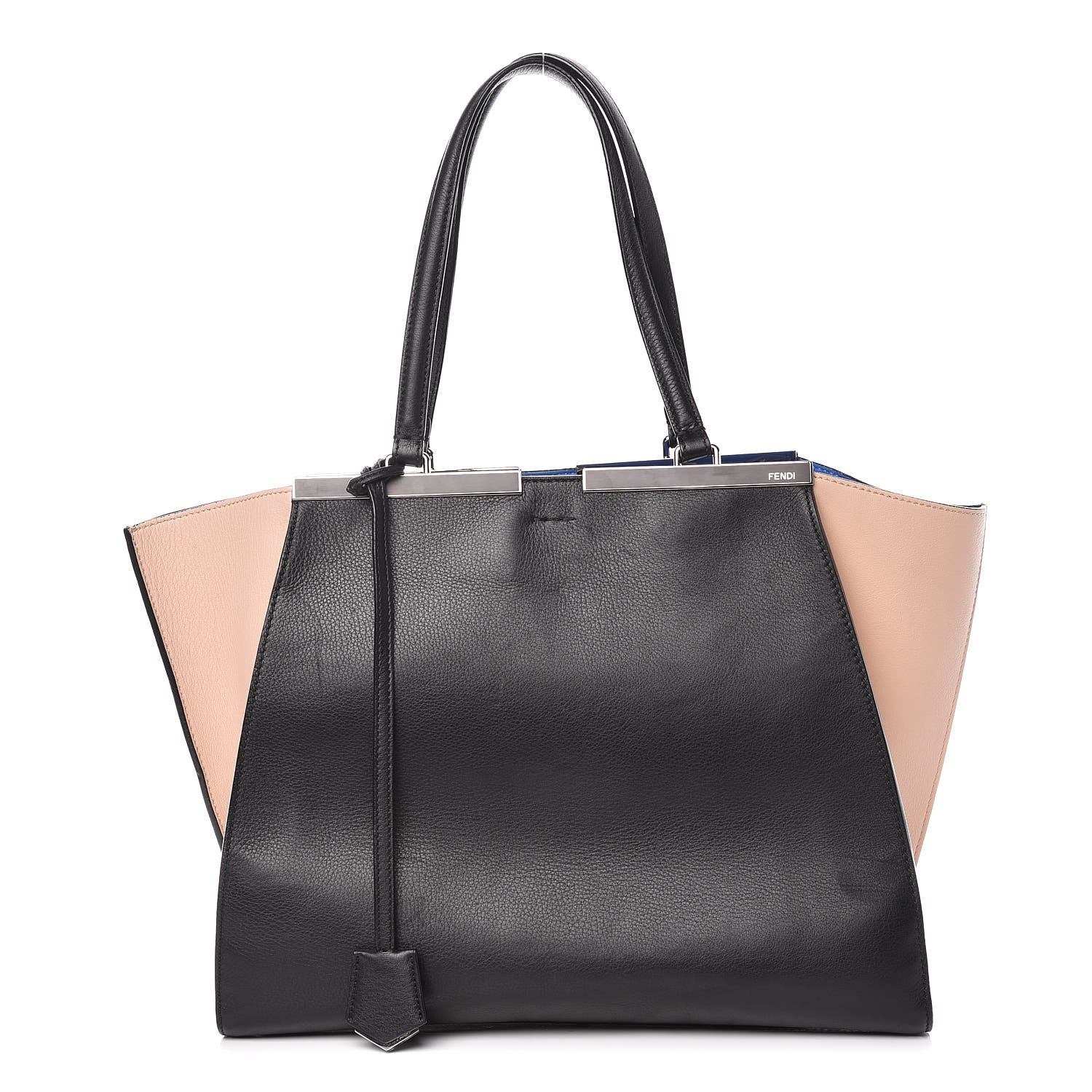 Fendi Vitello Dolce Bi-Color Large 3Jours Tote Black Plaster 1 of 17