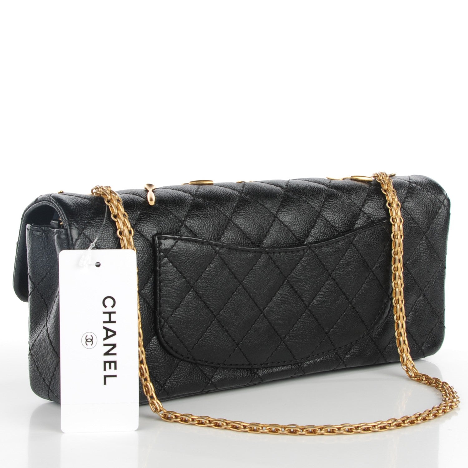 Chanel Calfskin Quilted Spoon Charms Brasserie 2.55 Reissue Flap Black 3 of 8