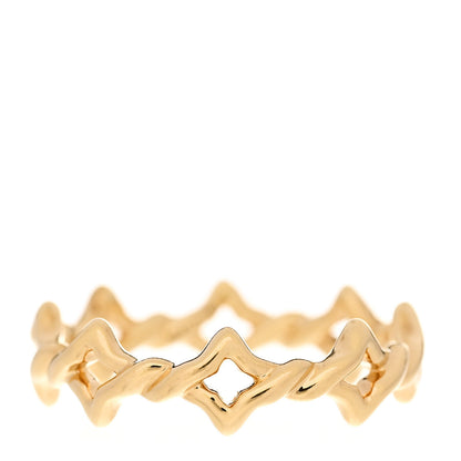 David Yurman 18K Yellow Gold 6mm Quatrefoil Stack Ring 56 7.75 1 of 4