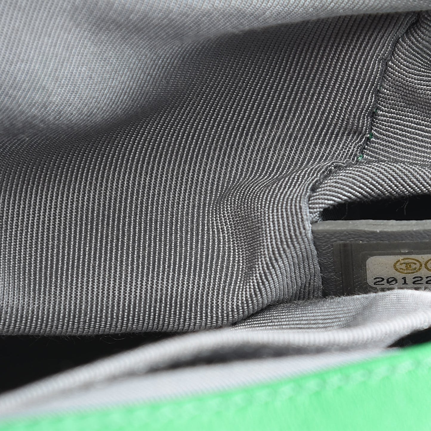 Metallic Calfskin Quilted Medium Boy Flap Green