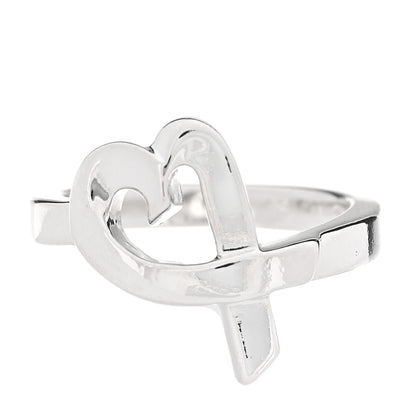 Tiffany Sterling Silver Paloma Picasso Loving Heart Ring 49 4.75 1 of 5