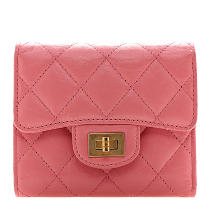 Chanel Aged Calfskin Quilted Reissue Compact Wallet Pink 1 of 8