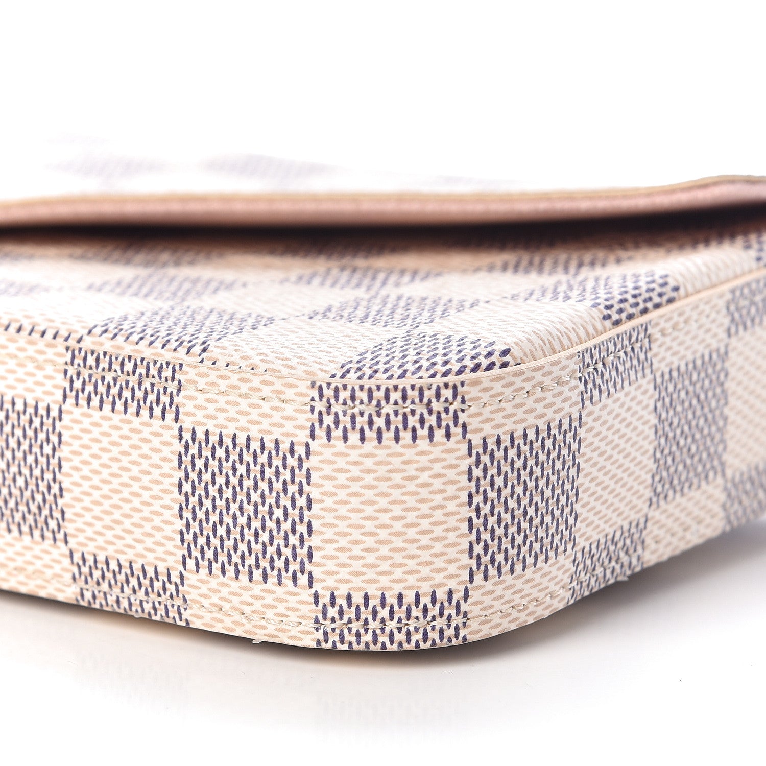 Louis Vuitton Damier Azur Pochette Felicie Chain Wallet Rose Ballerine 11 of 13