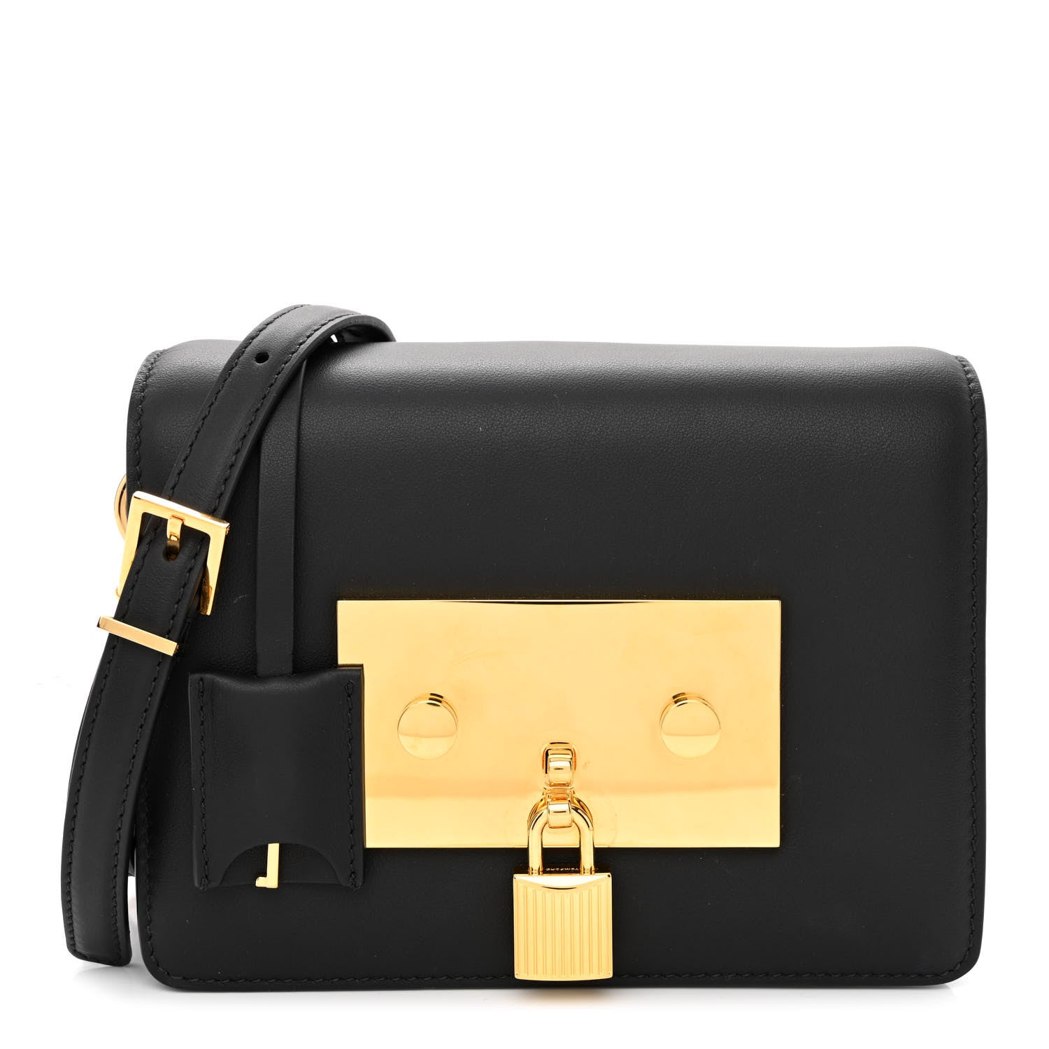 Tom Ford Calfskin Padlock Crossbody Black 1 of 9