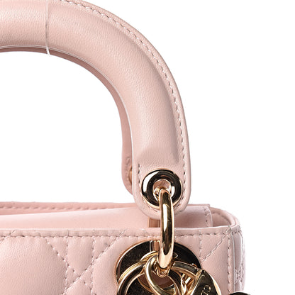 Christian Dior Lambskin Cannage Mini Lady Dior Rose Poudre 9 of 20