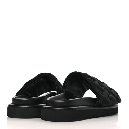 Louis Vuitton Technical Fabric Embossed Monogram Pool Pillow Comfort Mules 38 Black 4 of 9