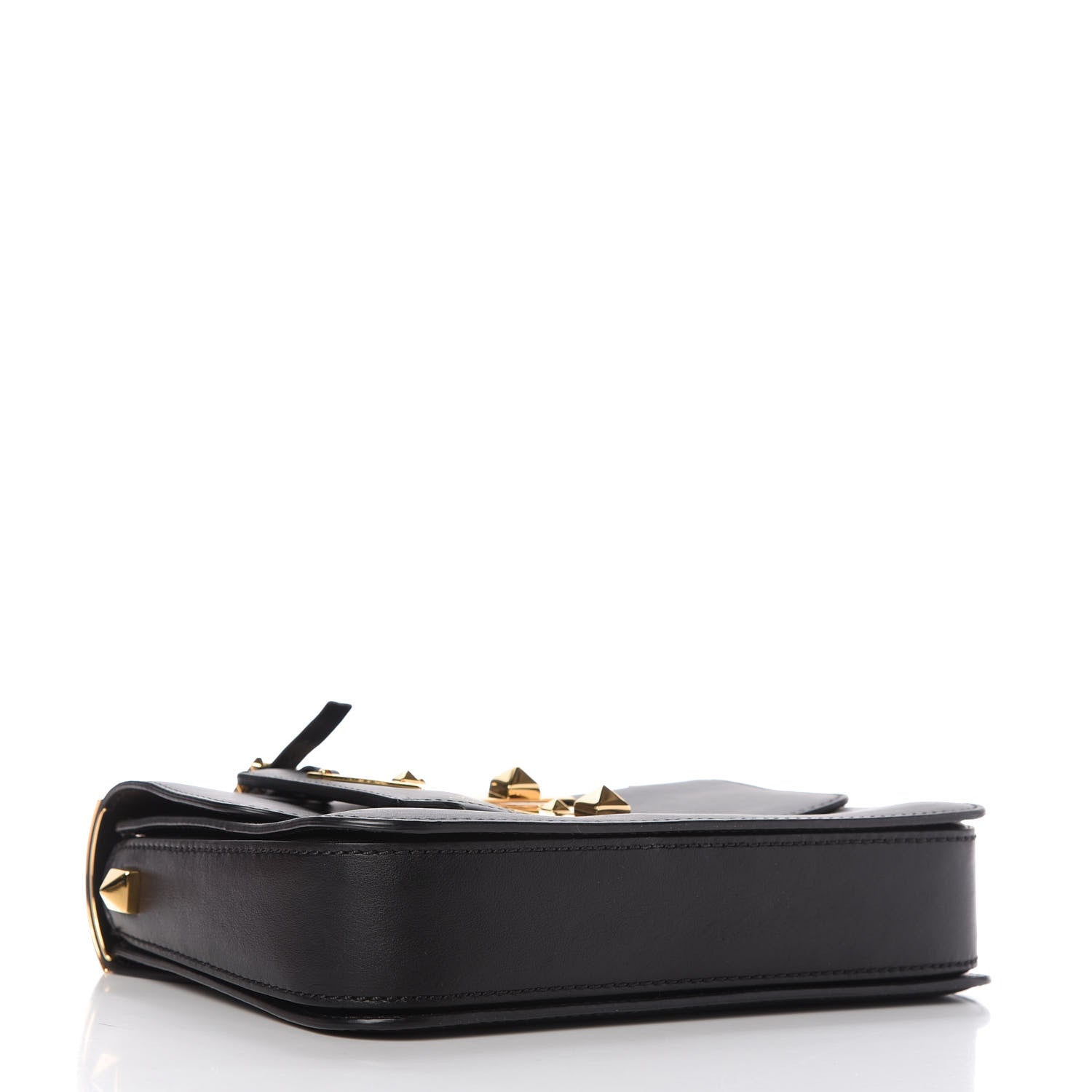 Valentino Garavani Grained Calfskin B-Rockstud Flap Black 4 of 10