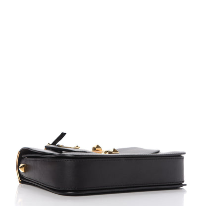 Valentino Garavani Grained Calfskin B-Rockstud Flap Black 4 of 10