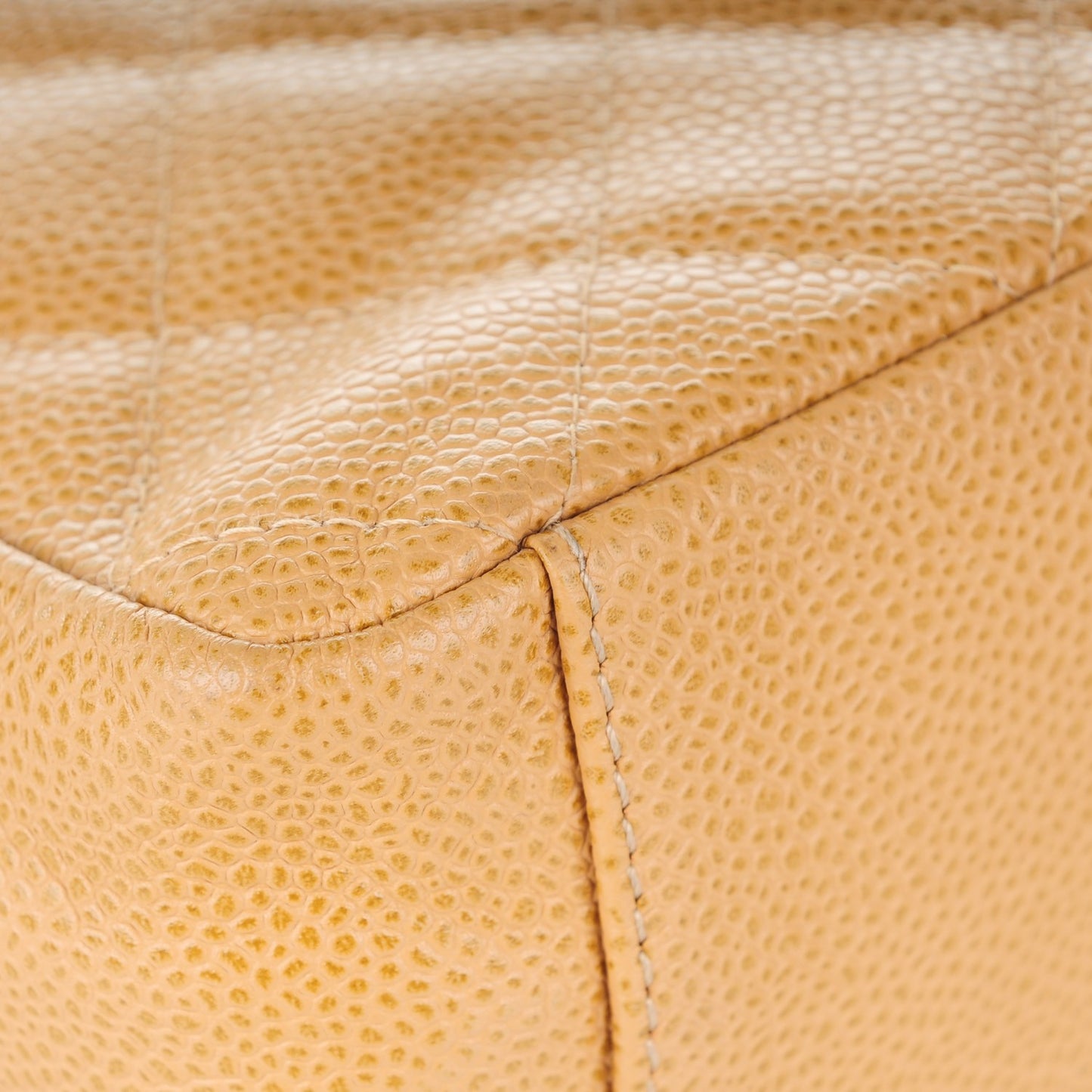 Caviar Quilted Petit Shopping Tote PST Beige