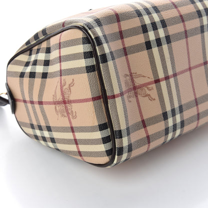 Burberry Haymarket Check Small Chester Bowling Bag Chocolate 8 of 8