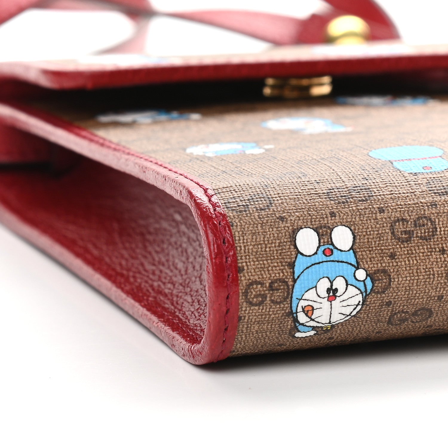 Gucci X DORAEMON Mini Vintage GG Supreme Monogram Mini Crossbody Bag Beige Cherry Red 8 of 9