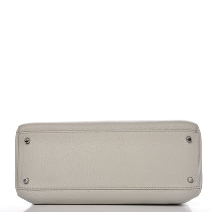Hermes Taurillon Clemence Kelly Retourne 35 Gris Perle 6 of 29