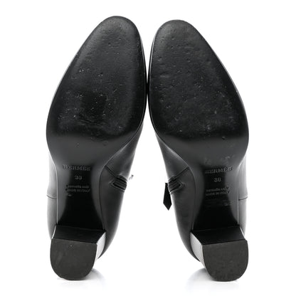 Hermes Calfskin Saint Germain Ankle Boots 38 Black 5 of 14