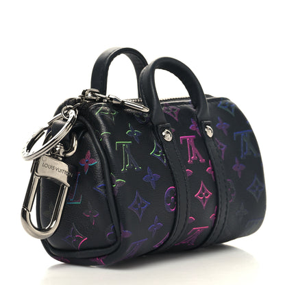 Louis Vuitton Monogram Spotlight Mini Keepall Bag Charm Key Holder Black Borealis 3 of 10
