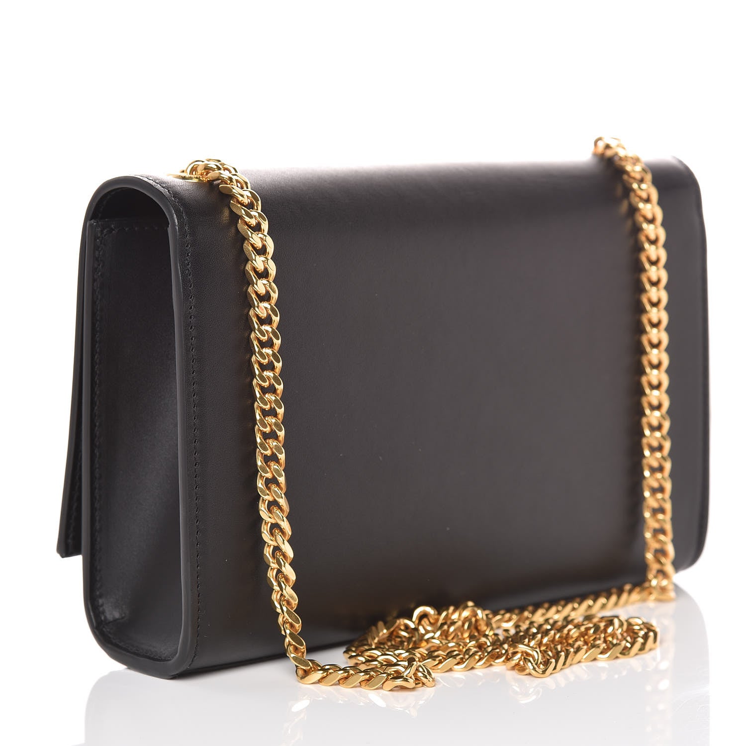 Saint Laurent Smooth Calfskin Smal Classic Monogram Kate Tassel Satchel Black 3 of 14