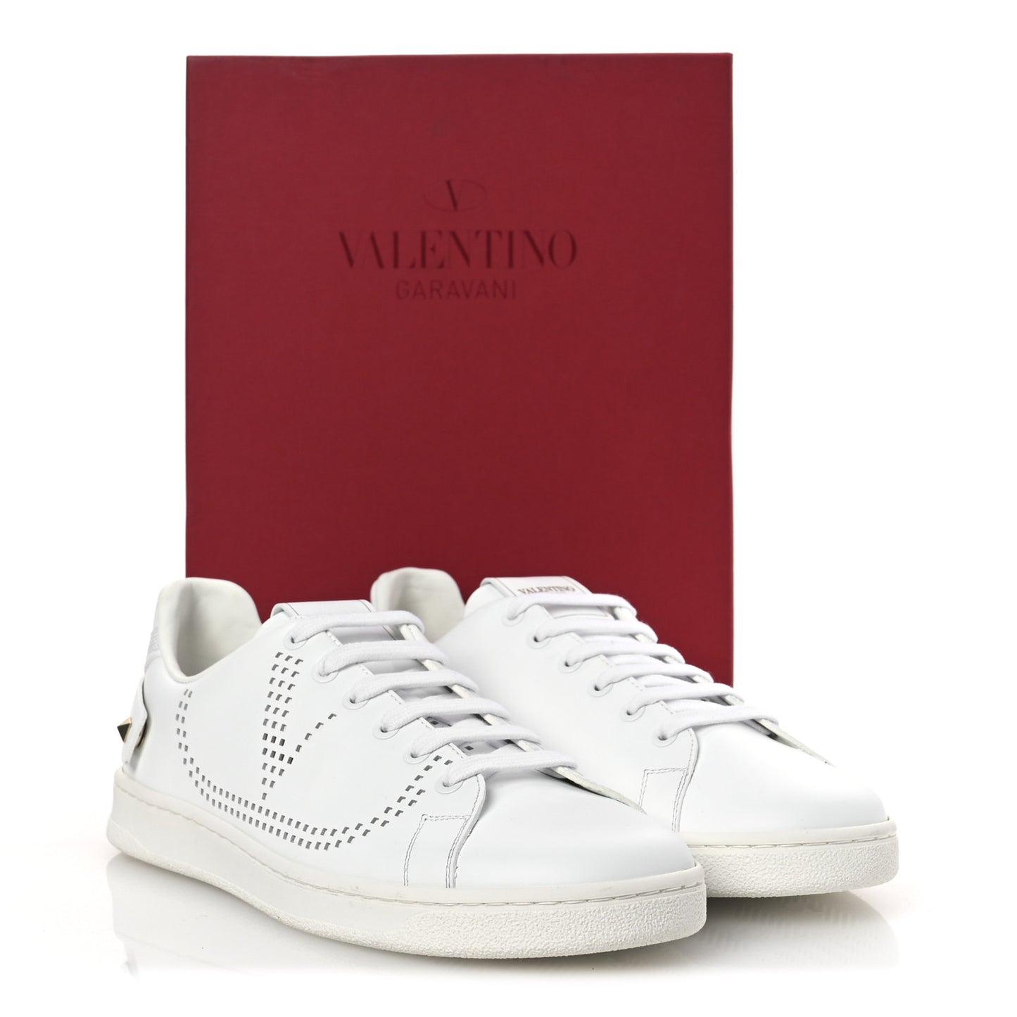 Calfskin Womens Backnet Sneakers 39.5 White