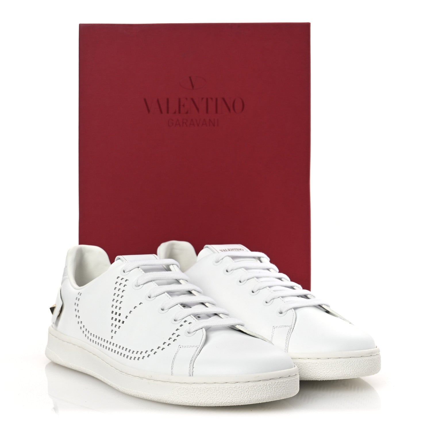 Valentino Garavani Calfskin Womens Backnet Sneakers 39.5 White 11 of 11