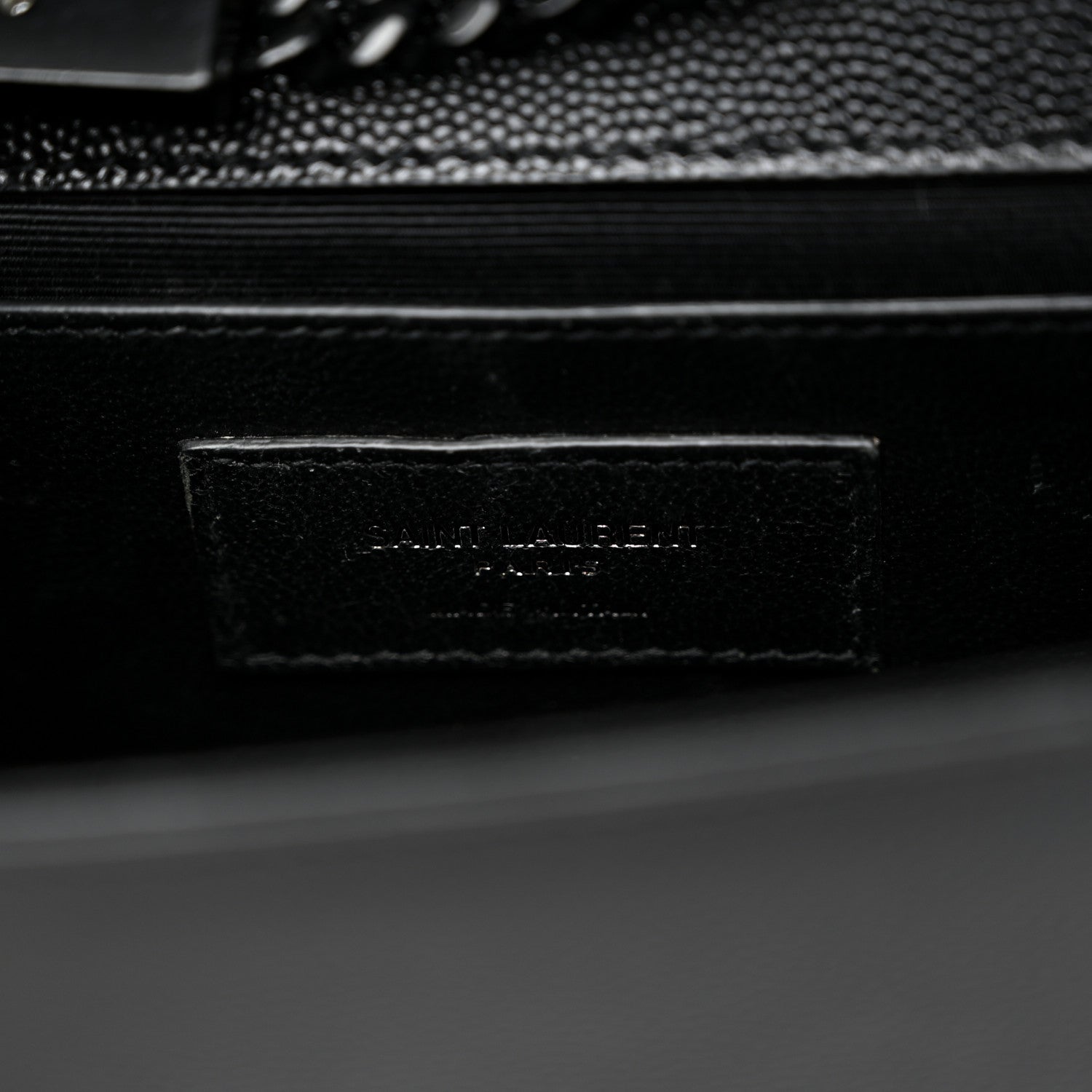 Saint Laurent Grain De Poudre Small Monogram Monochrome Kate Satchel Black 6 of 10