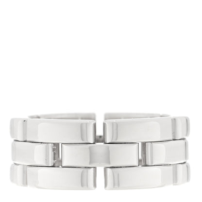 Cartier 18K White Gold Maillon Panthere 3 Row Ring 52 6 1 of 3