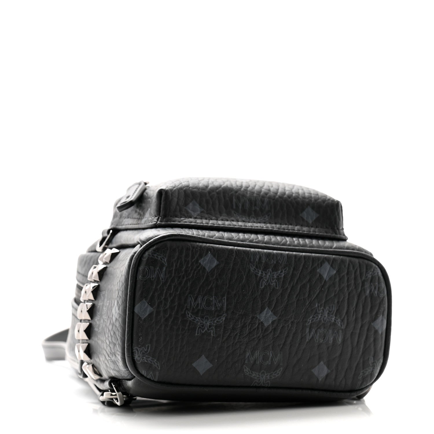 MCM Visetos Side Stud X-Mini Stark Bebe Boo Backpack Black 4 of 10