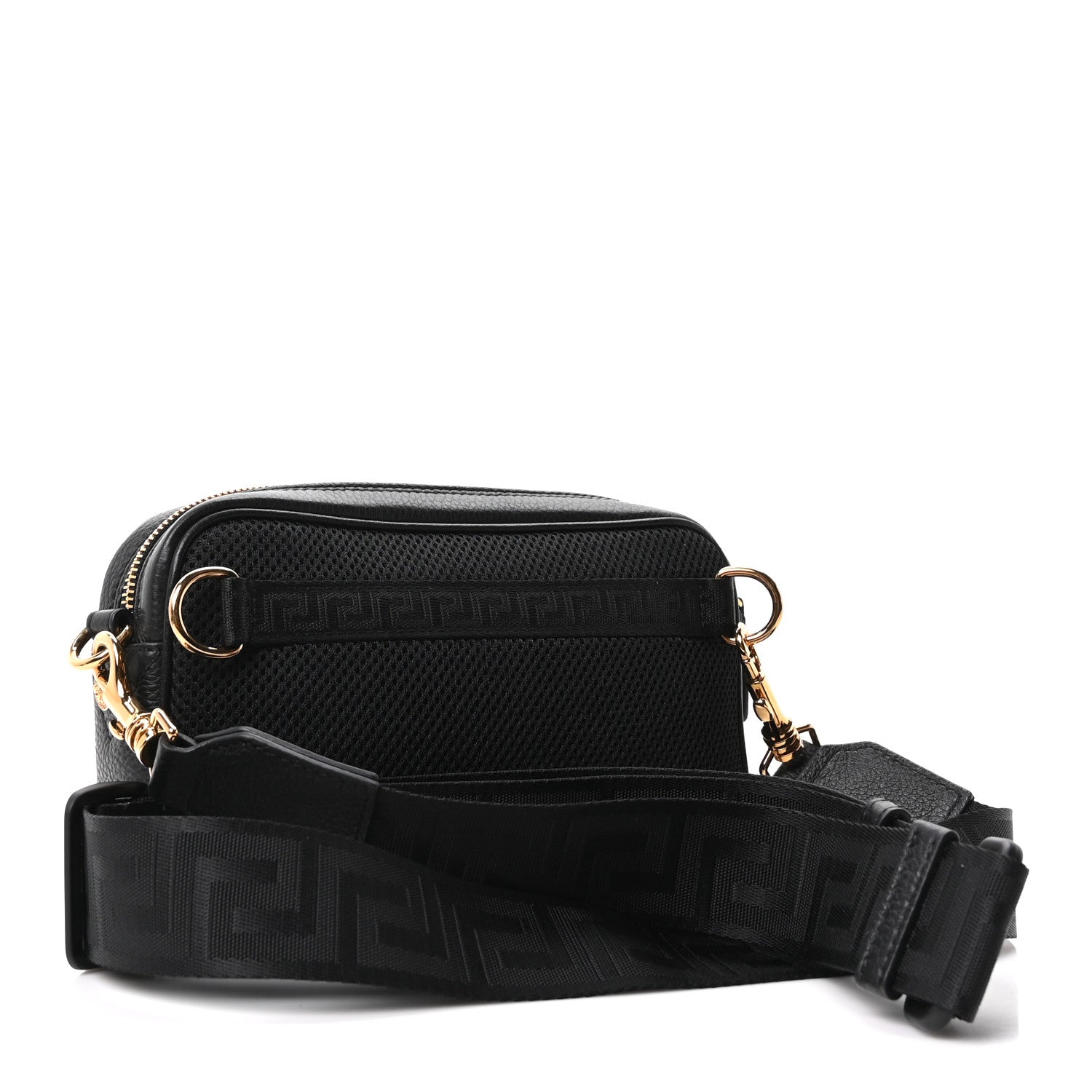 Versace Grained Calfskin La Medusa Camera Bag Black 2 of 9
