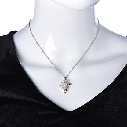 Mikimoto Sterling Silver Akoya Pearl 4.5-6.5mm Pendant Necklace 2 of 7