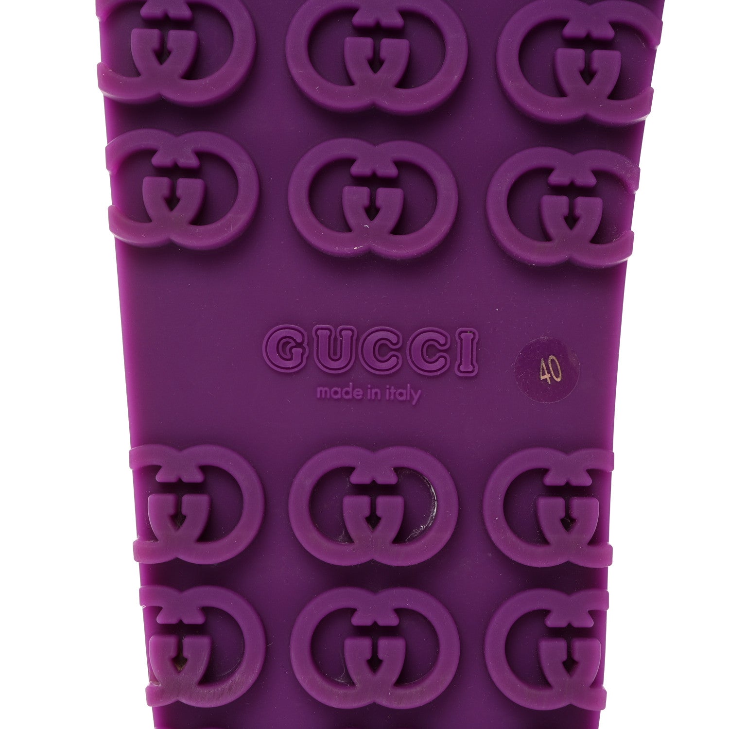 Gucci Soft Rubber Womens Interlocking G Platform 42mm Slide Sandals 40 Sugar Pink 9 of 9