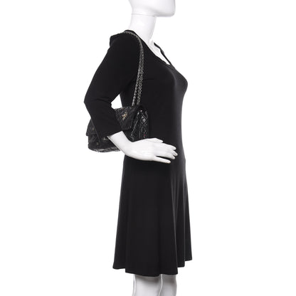 Chanel Aged Calfskin Crystal 2.55 Reissue 225 Flap Black 2 of 9