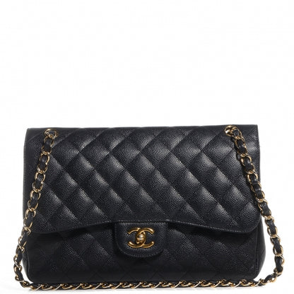 Chanel Caviar Quilted Jumbo Double Flap Black 1 of 10