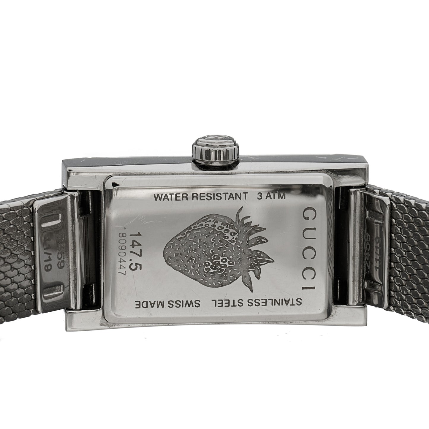 Stainless Steel 14mm Web G-Frame Quartz Watch Green