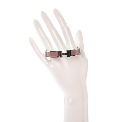 Hermes Enamel Narrow Clic Clac H Bracelet PM Bois De Rose 2 of 4
