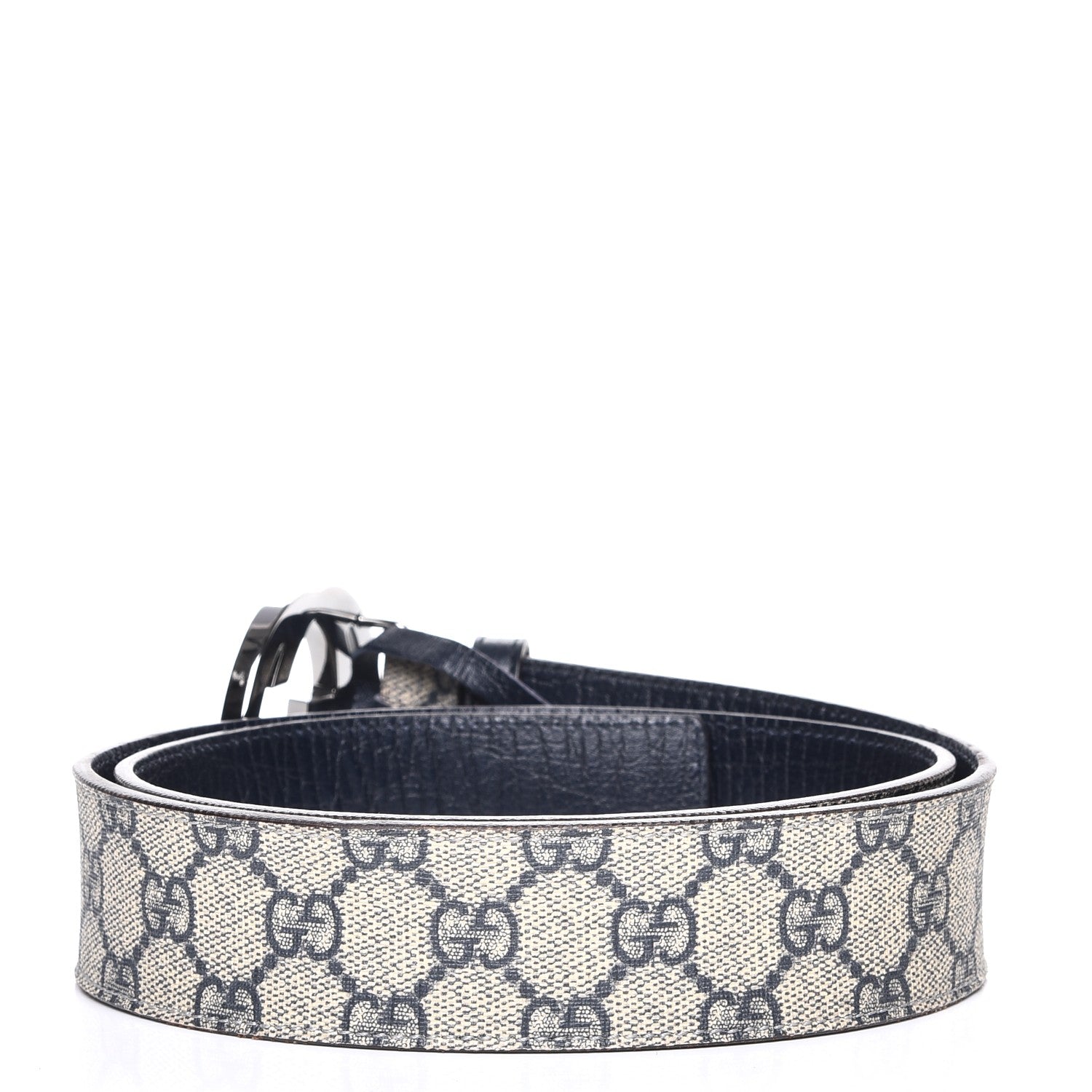 Gucci GG Plus Monogram Interlocking G Belt 90 36 Navy 3 of 7