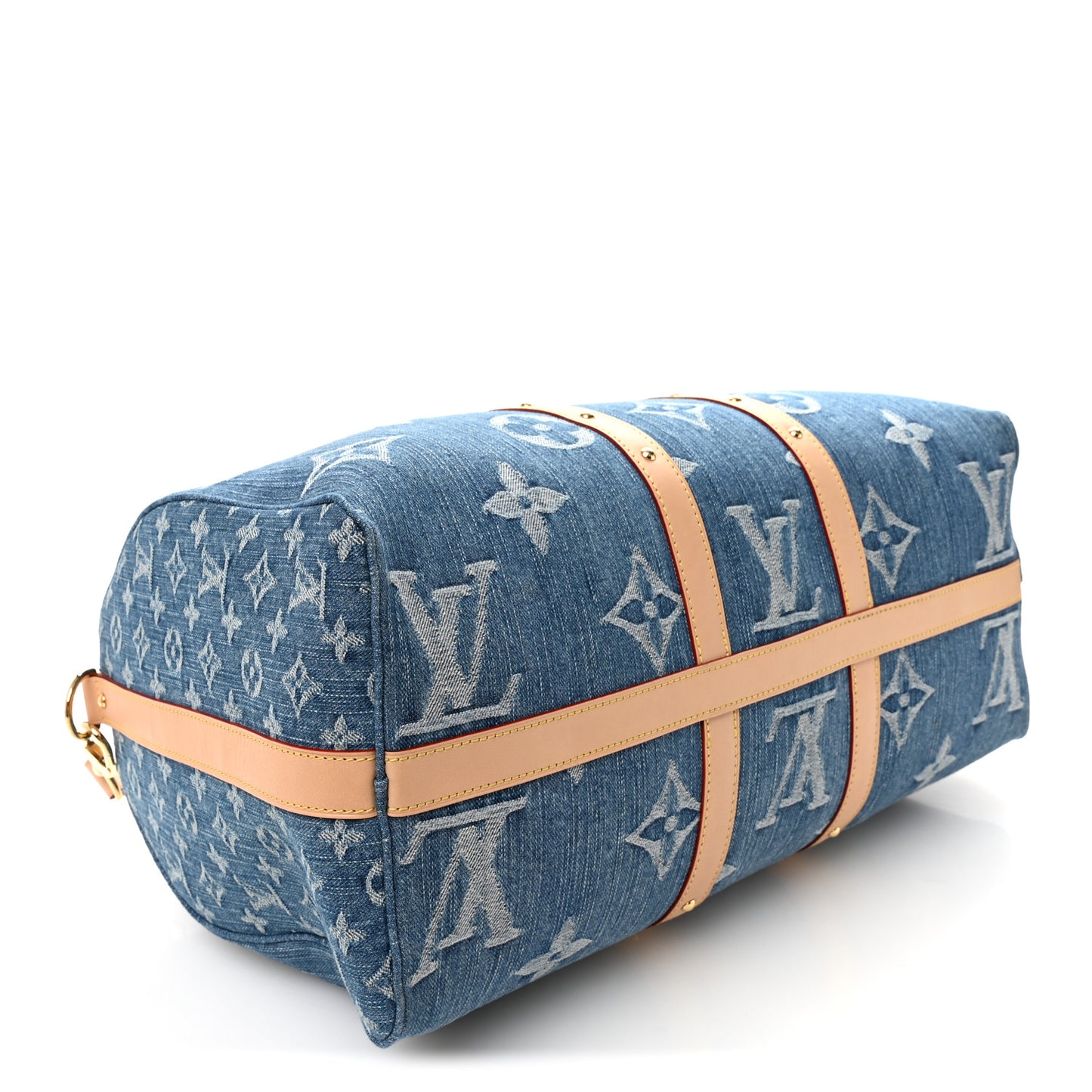 Denim Monogram New LV Remix Keepall Bandouliere 45 Blue