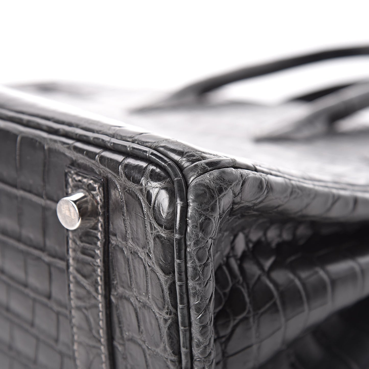 Matte Niloticus Crocodile Birkin 25 Graphite