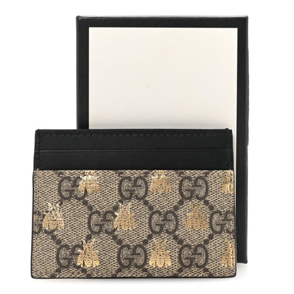 Gucci GG Supreme Monogram Bees Card Holder Black 7 of 7