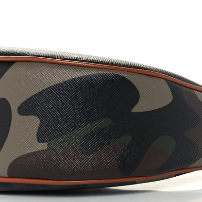 Celine Canvas Calfskin Camouflage Ava Logo Triomphe Shoulder Bag Khaki 11 of 11