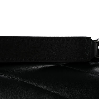 Saint Laurent Calfskin Y Quilted Monogram Monochrome Large Loulou Chain Satchel Black 13 of 14