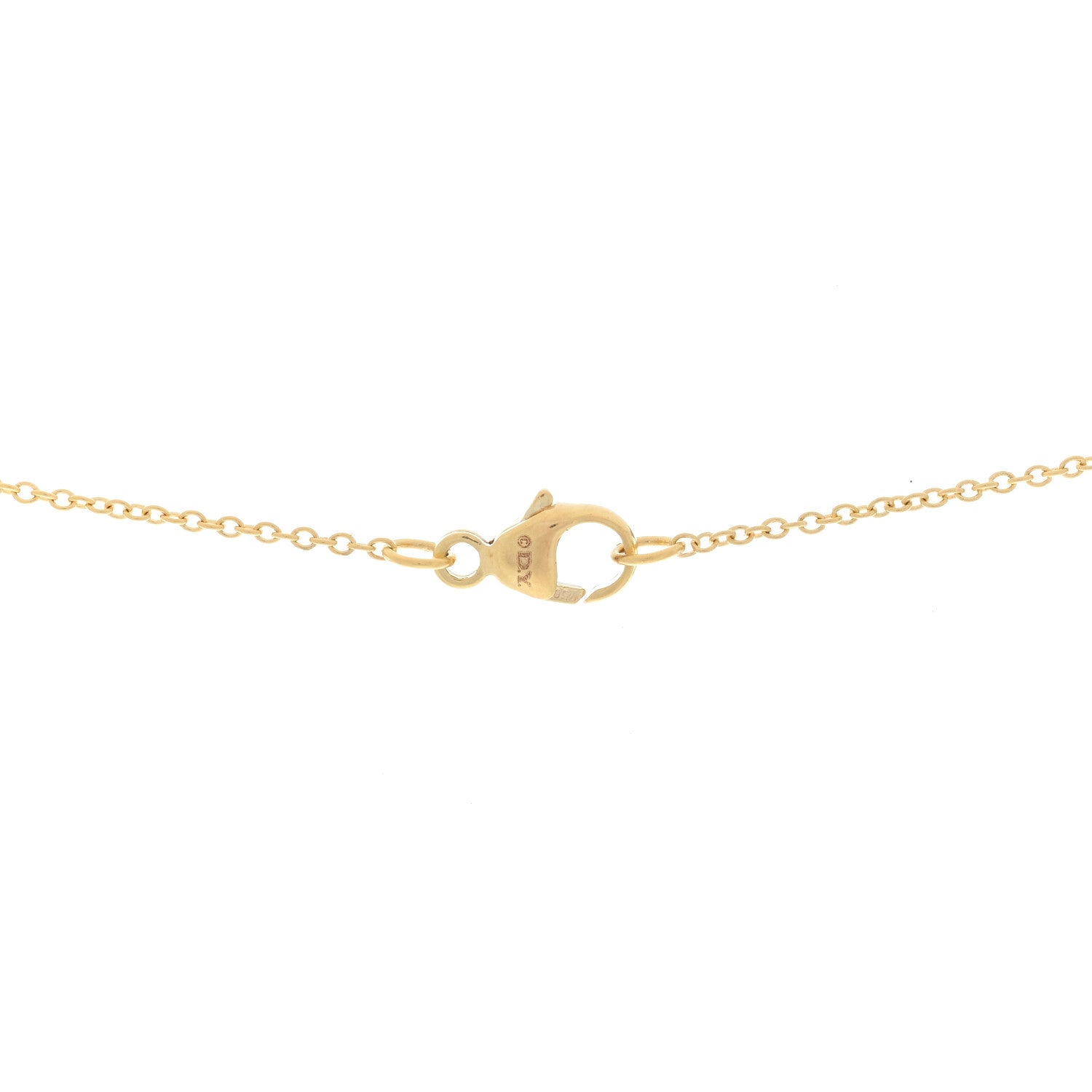 David Yurman 18K Yellow Gold Diamond Initial A Charm Necklace 3 of 3