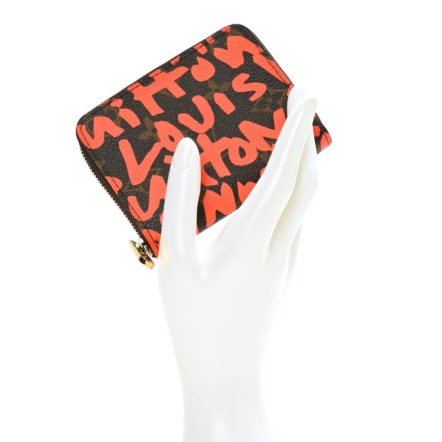 Louis Vuitton Monogram Graffiti Zippy Coin Purse Orange 2 of 6