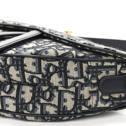 Christian Dior Oblique Saddle Bag Blue 6 of 11