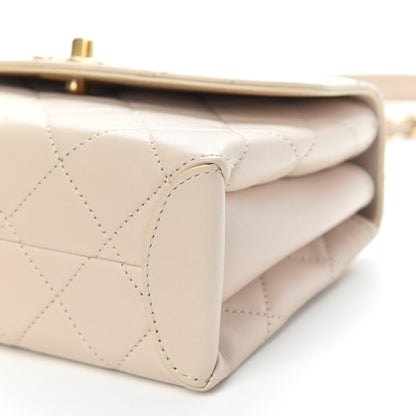 Chanel Lambskin Quilted Mini Trendy Spirit Top Handle Flap Beige 10 of 11