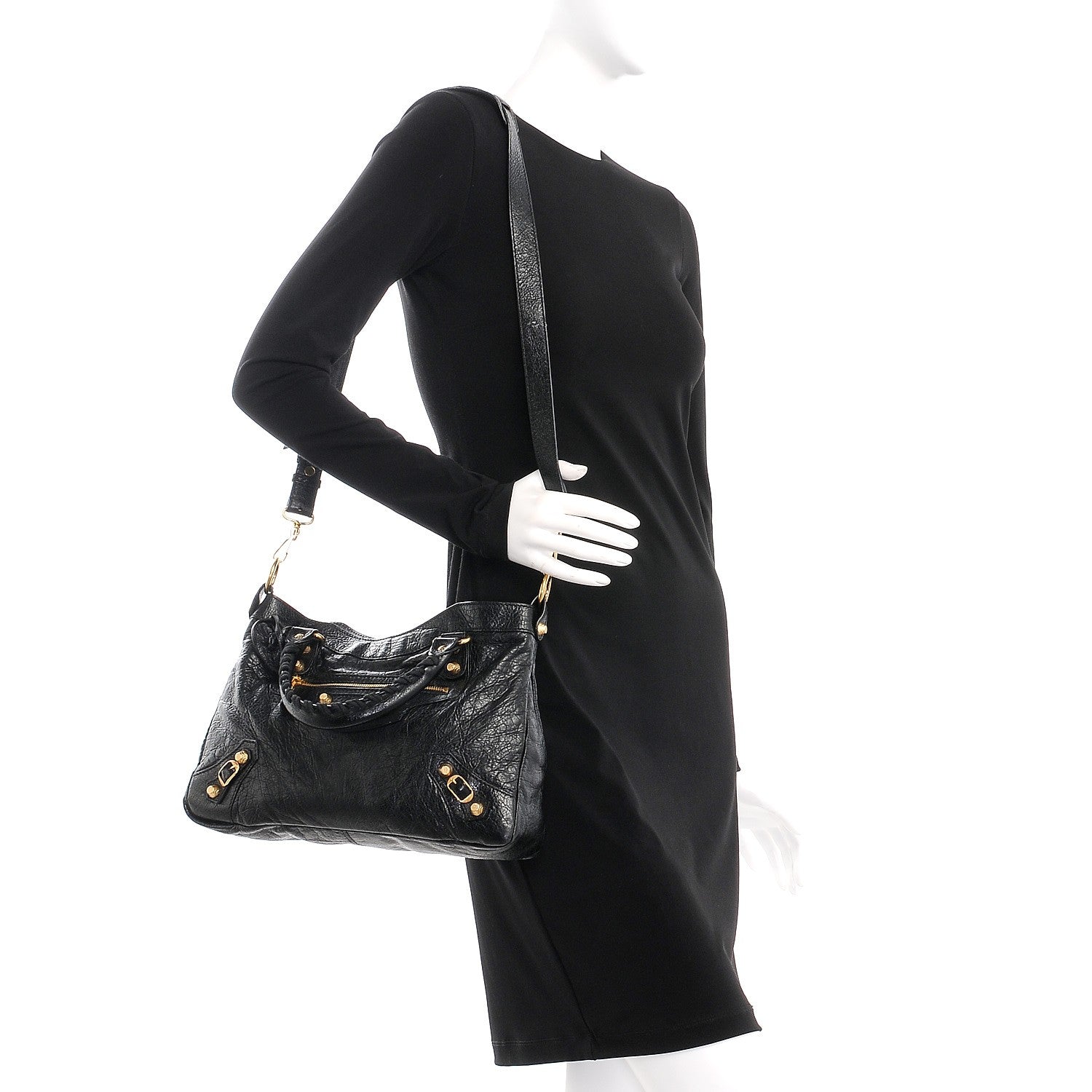 Balenciaga Agneau Giant 12 Gold Hardware Town Black 2 of 8