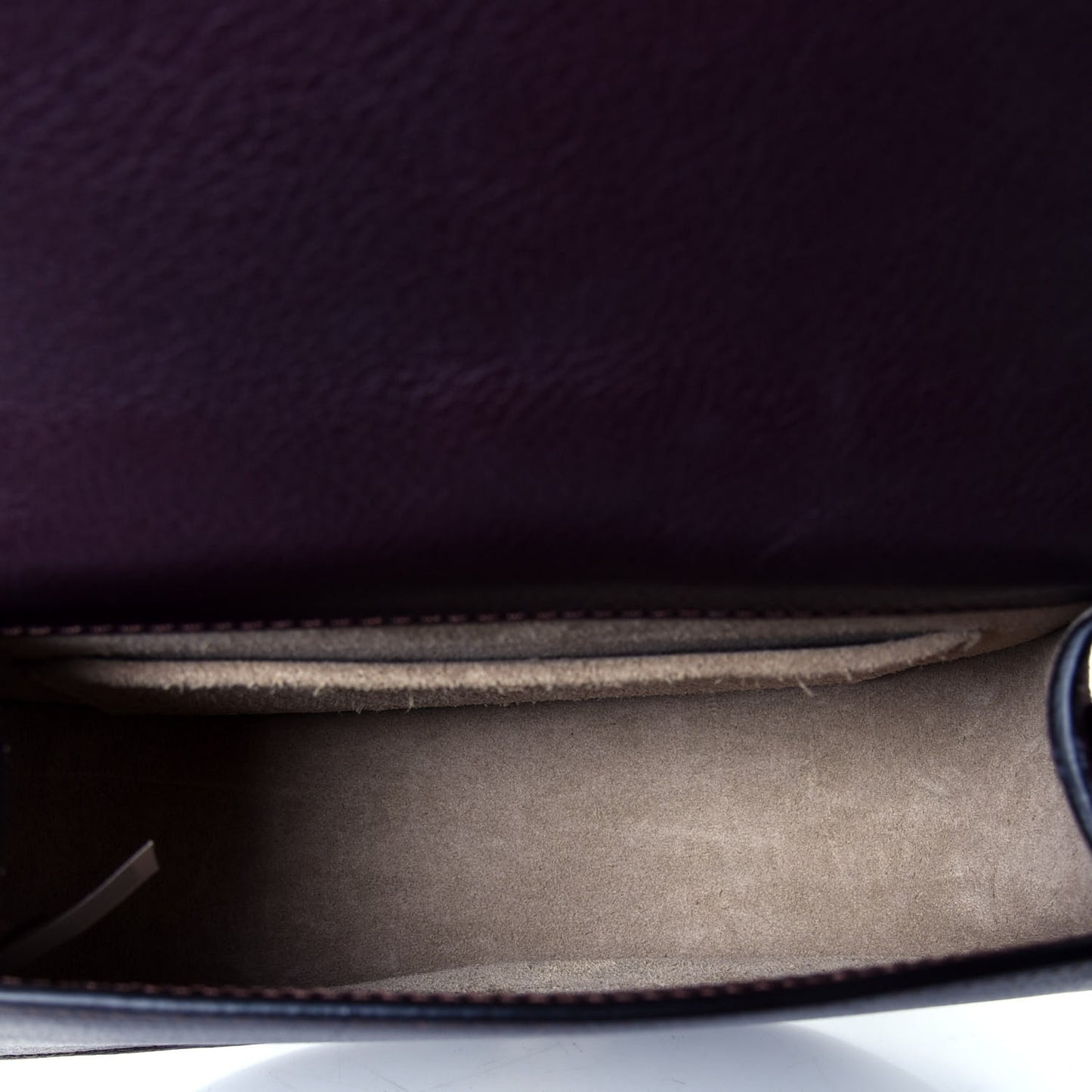 Calfskin Suede Small Nile Bracelet Bag Carbon Brown