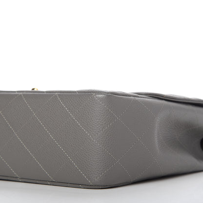 Chanel Caviar Quilted Jumbo Single Flap Grey 7 of 11
